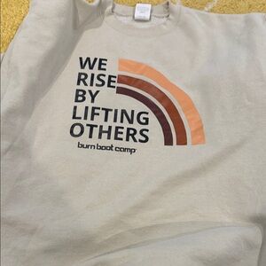 Burn Boot Camp Women's Cream Graphic Top